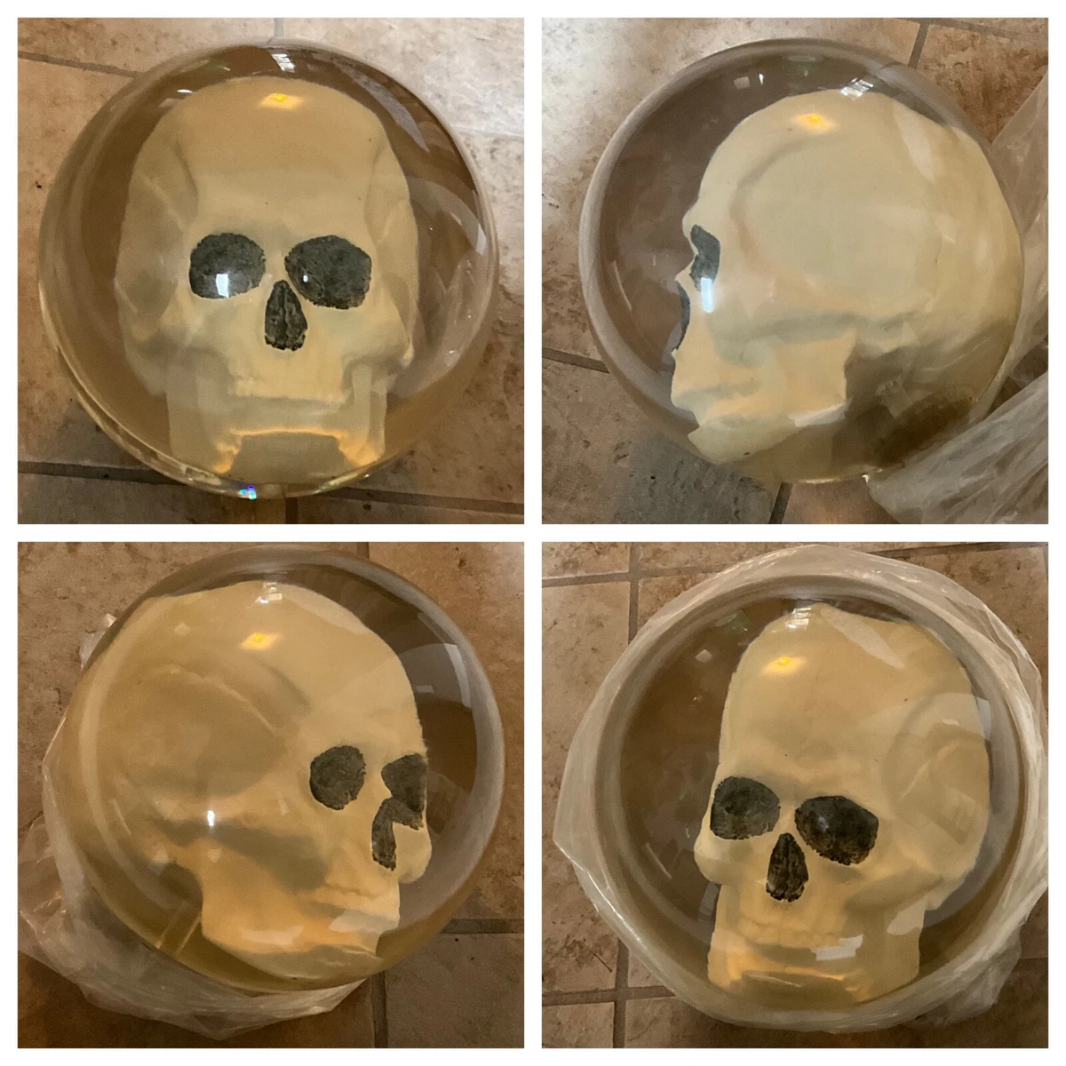 NEW EBONITE OPTYX SKULL HEAD 16 LB CLEAR BOWLING BALL UNDRILLED