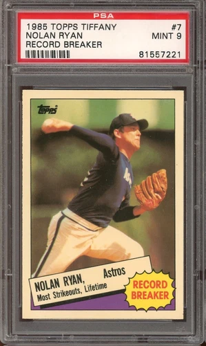 1985 Topps Tiffany Baseball #7 Nolan Ryan PSA 9