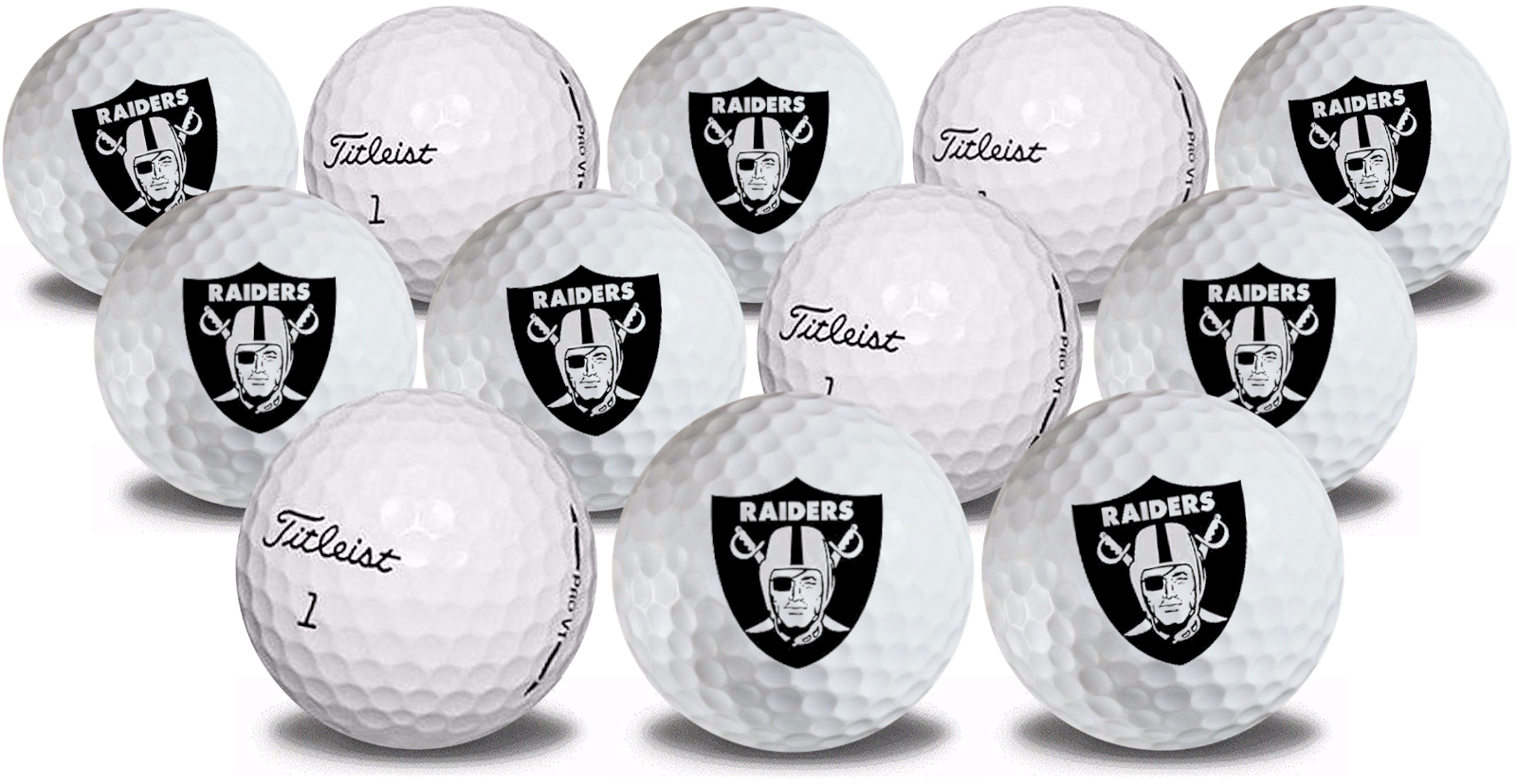 Las Vegas Raiders Golf Balls 12 pack Titleist ProV1 Refinished eBay