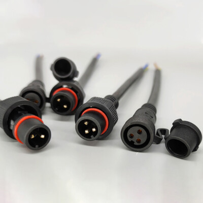 M19 Ha Condotto I Connettori Della Luce Plastica Di Nylon Impermeabile 3 Pin 20A Spina Di Alimentazione Con Cavo - Foto 3