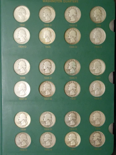 1932 1998 COMPLETE SET with PROOFS WASHINGTON 90% SILVER QUARTERS COLLECTION