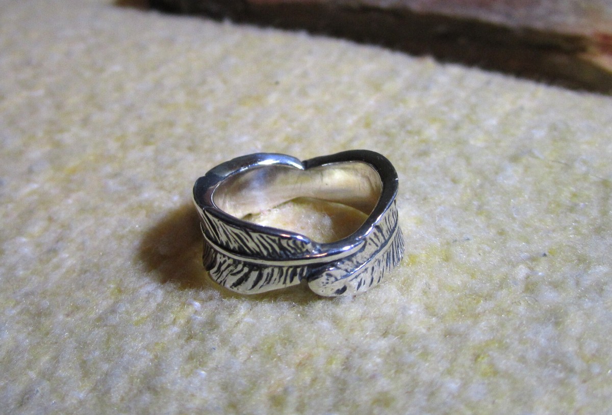 James Avery Retired 925 Sterling Silver Birds OF Feather Ring Size 
