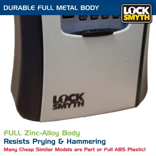 Wall Mounted Key Safe Combination 4 Digit Metal Grey Locksmyth TWIN PACK - Bild 3 von 9