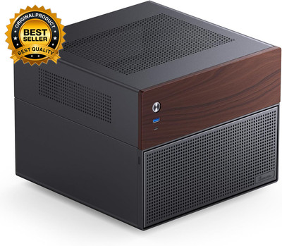 N4 Black NAS Pc Case, Walnut Wood, 8-Drive Bay/6 * 3.5 ''HDD (4 Hot-Swap,2 Non Ho