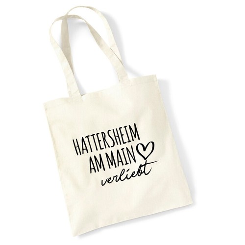Sacchetto di iuta Hattersheim am Main innamorato borsa cotone idea regalo souvenir P - Foto 9 di 36