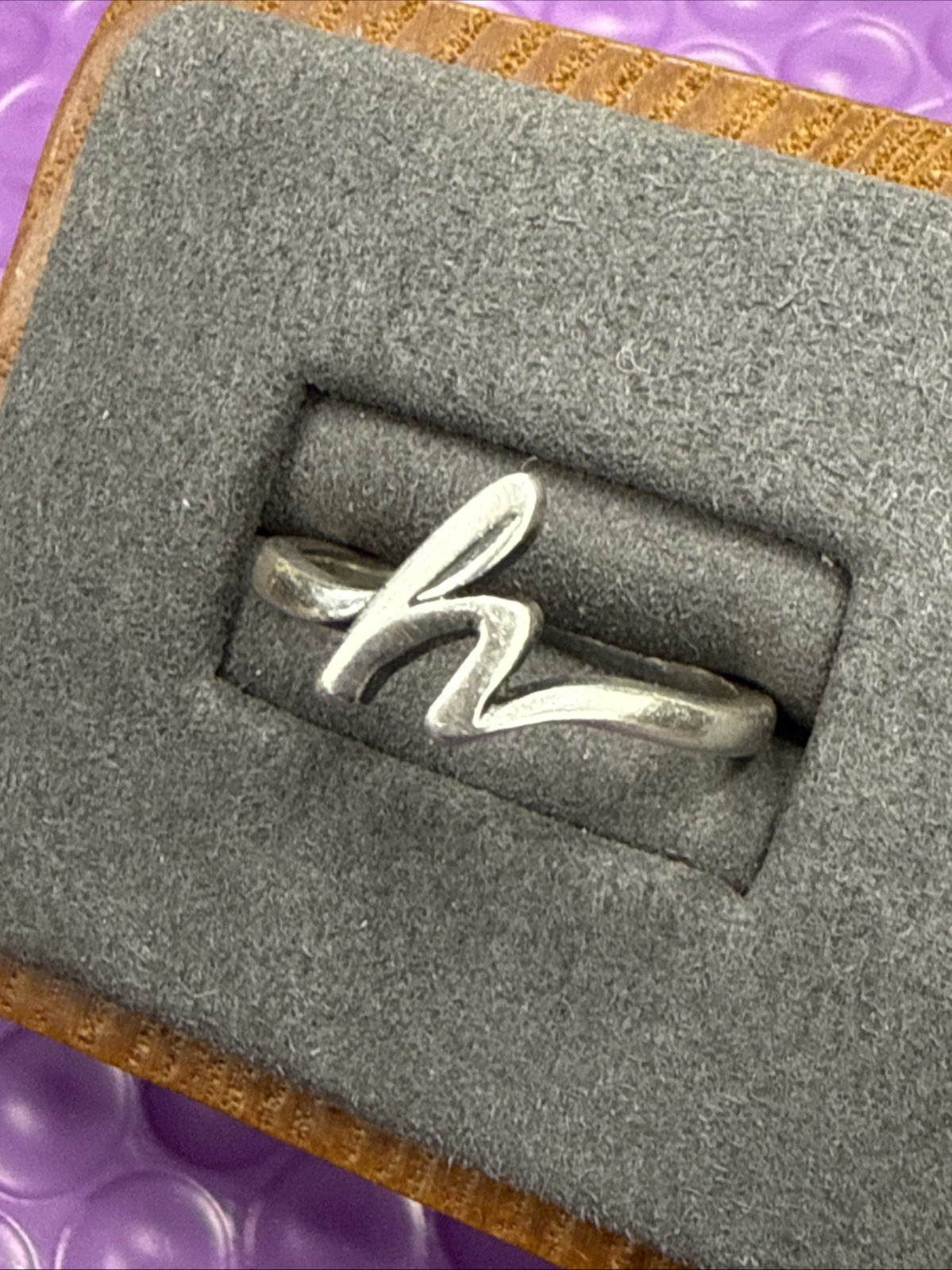 ❤️ James Avery Sterling Silver Script Initial h R… - image 1