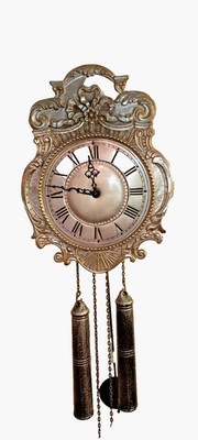 Hermle Zinn-Wanduhr mit Pendel und Gong Nachtabschaltung 