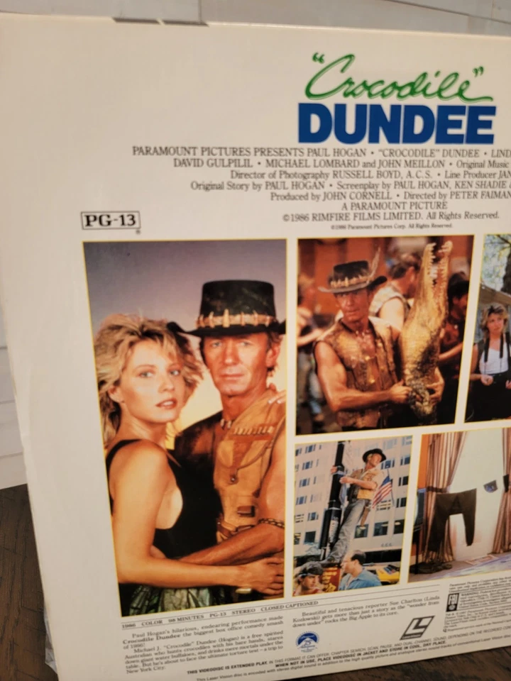 Crocodile Dundee Laserdisc LD Paul Hogan VG+ Clean, 1986 - Image 4 of 4
