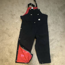 Vintage 05 Carhartt R38 BLK Canvas insulated Work Coveralls