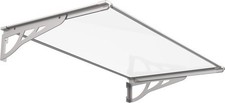 TrendLine Vordach Nancy 140x90x18 cm Aluminium Pultdach Türvordach Überdachung