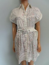 Christian Dior White/Red/Black Dioramour Print Shirt Dress F 36/US 4