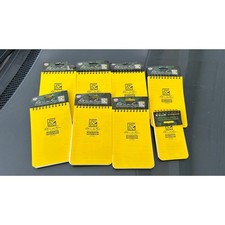 Rite in the Rain All-Weather Worksite Notebook Lot 7pc Yellow 1547 1537 Spiral