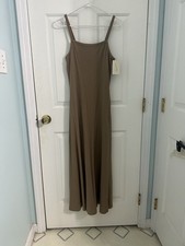 NEW Universal Thread Women's Ribbed Maxi A-Line Dress Brown Size Medium