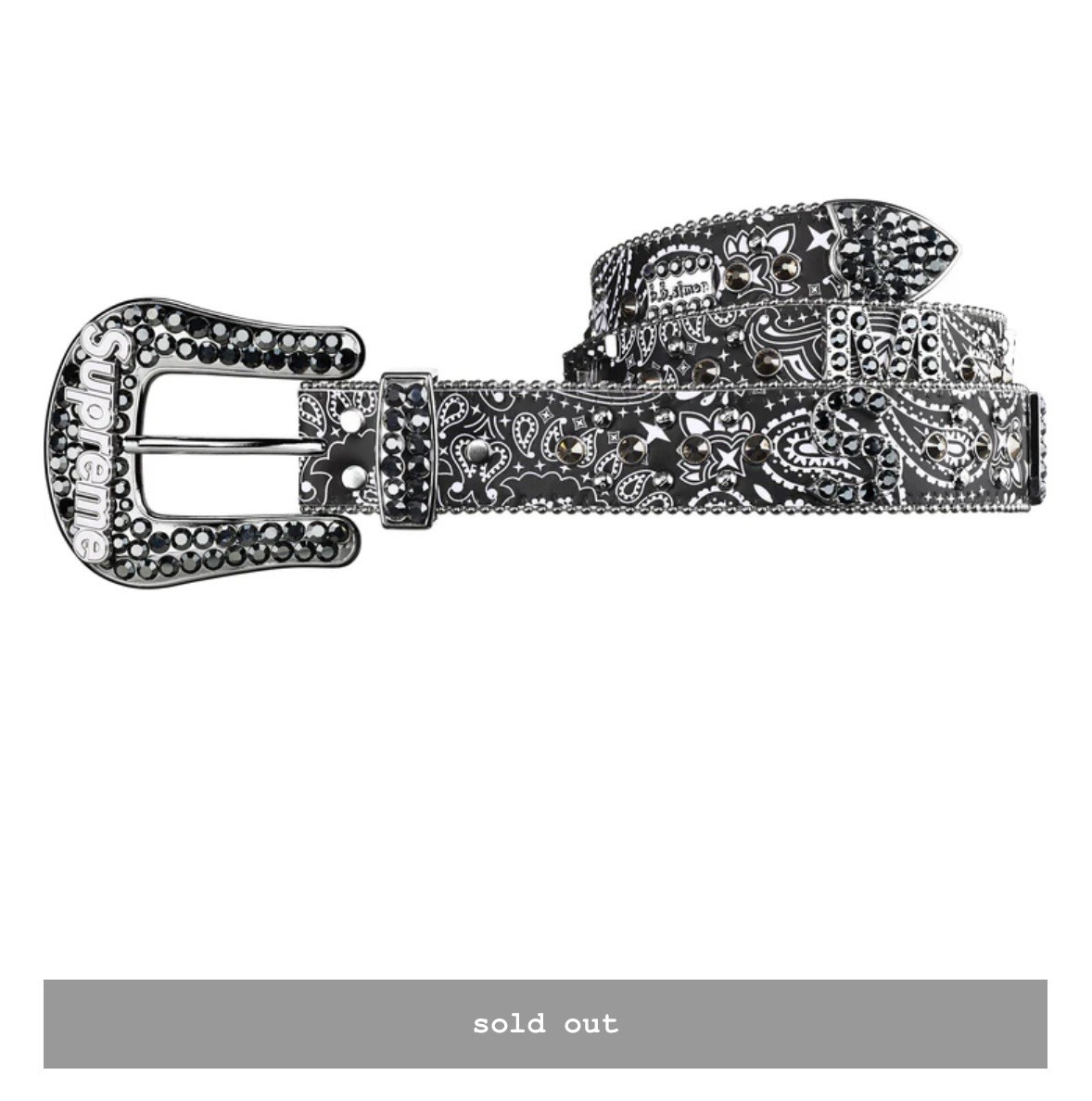 Supreme®/B.B. Simon® BLACK Bandana Belt LARGE | CONFIRMED