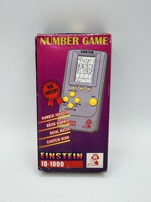Vintage Einstein IQ 1000 Hand Held Video Game New In Box Number Invasion 4 In 1