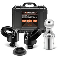 60618 Puck System Gooseneck Hitch Ball Kit with Box, 2-5/16 Inch Ball for Tru...