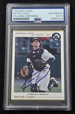 Coach KEVIN CASH Signed ROOKIE Baseball Card-TAMPA BAY RAYS-PSA