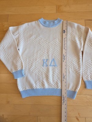 Vintage Kappa Delta Knit Sweater Light Blue Accents Size LG