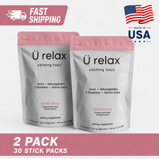 U Relax Calming tonic15 Packets MIXED BERRY flavor relax calming drink Pack Of 2