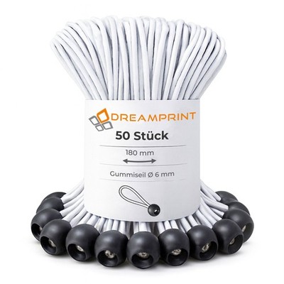 50x Expanderschlinge 18cm Kugel Gummi Spanner Spanngummis Zelt Plane Abspannseil