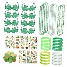 152Pcs St. Patricks Day Accessories Party Favor Set, Shamrock Glasses, Irish