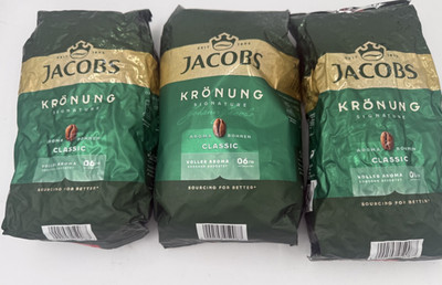 Jacobs Kronung Ground Coffee 500 Gram / 17.6 Ounce (Pack of 3) BB: 11/13/2025