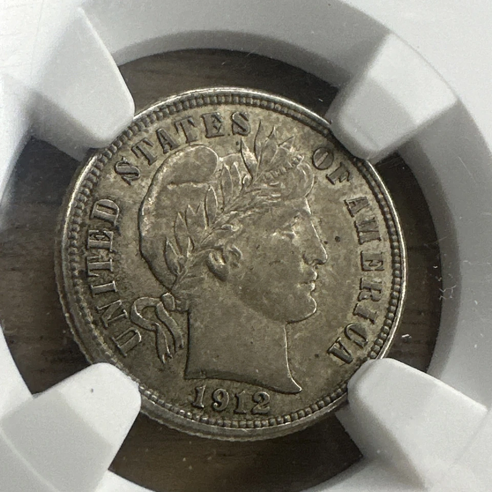 1912 D BARBER SILVER DIME NGC AU58 - Image 3 of 4