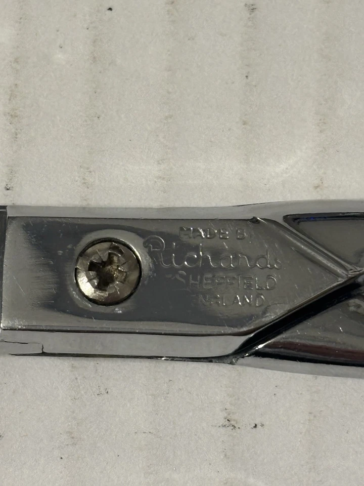 Richards Sheffield Inglaterra 7” Tijeras Speedway Obra Maestra Cromo Óxido De Colección Foto 2 de 4