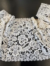 ANTIQUE LACE - CIRCA 1900, MACHINE GROS POINT LACE
