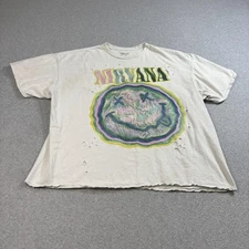 Urban Outfitters Nirvana Shirt Woman M Boxy Nevermind Oversized Grunge Thrashed