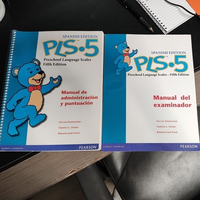 PLS 5 PRESCHOOL LANGAUGE FIFTH EDITION SPANISH SPEECH THERAPY ASSESSMENT