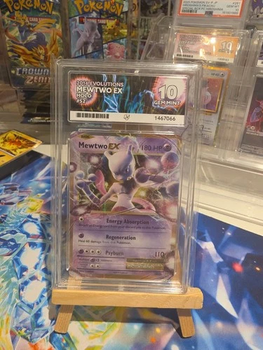 Pokémon Mewtwo EX 52/108 Evolutions Holo Ultra Rare English Ace Graded 10