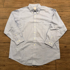 Brooks Brothers Light Blue Dress Shirt Long Sleeve Button Down 17.5 35