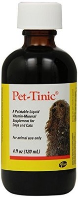 Pfizer Animal Pet-Tinic Vitamin-Mineral Supplement for Dogs and Cats, Brown 