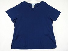 SB Scrubs X-Large Indigo V-Neck 2 Pockets Medical Scrub Top