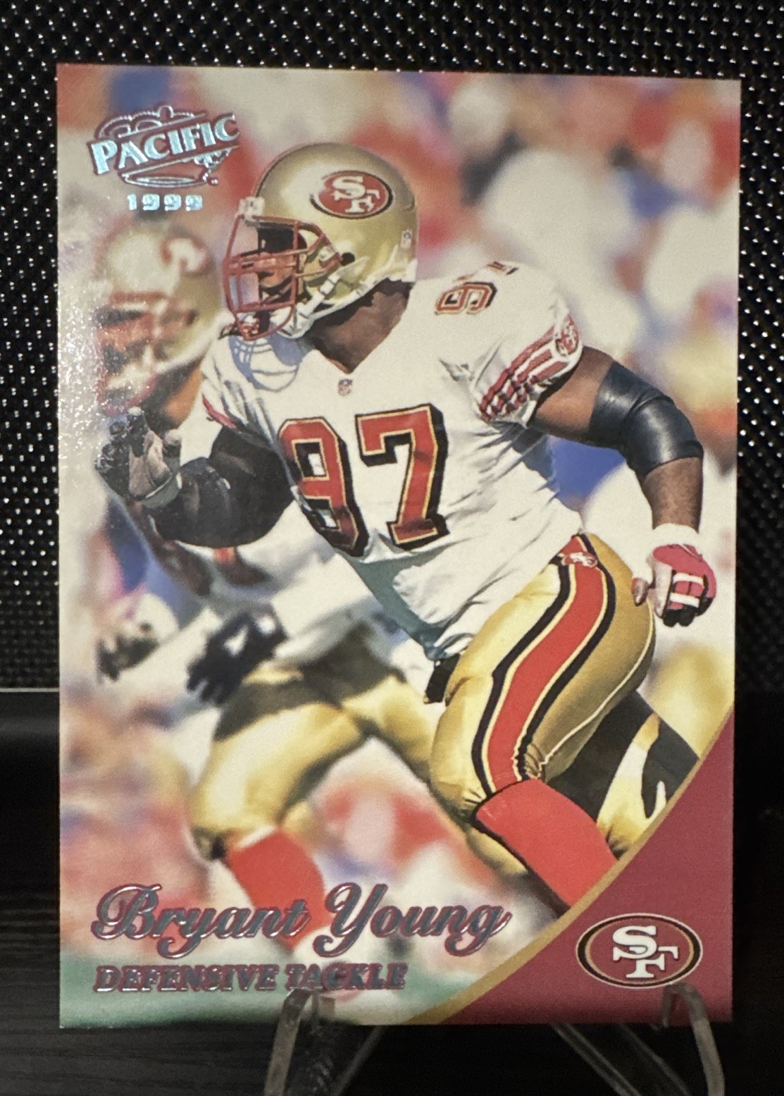 Pacific 1999 Bryant Young Platinum Blue Parallel #363 49ers 24/75 NFL Card