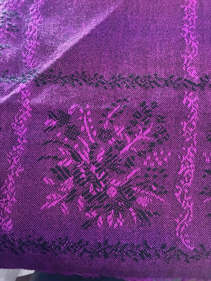 Bufanda Glentex Vintage Púrpura Floral Cuadrada 34x34 Hecha en Japón Foto 2 de 4