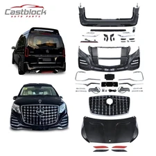Fit 2016~2020 Mercedes Benz V Class Vito W447 Metris Full Bumper Kit Hood Grille