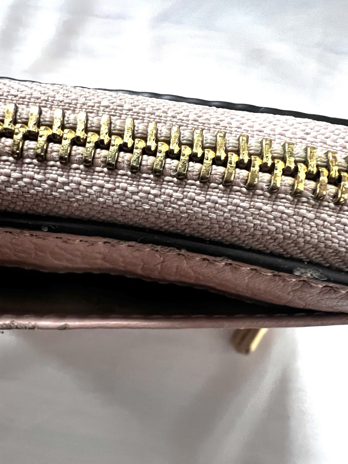 Michael Kors Fulton leather zip around credit cards purse coin case light pink thumbnail 8