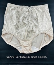 VTG VANITY FAIR SHAPING SYS. FIRM SUPPORT 1PR BRIEFS PANTIES LG FAWN 40-005 NWOT