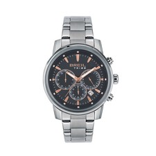 Orologio Uomo BREIL Tribe CALIBER EW0729 Chrono Bracciale Acciaio Grigio