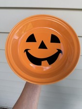 HTF Homer Laughlin Fiesta Ware Happy Pumpkin Pie Baker Tangerine Fiestaware