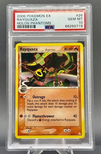 2006 Rayquaza Delta Species Holon Phantoms #26/110 PSA 10 POP only 54