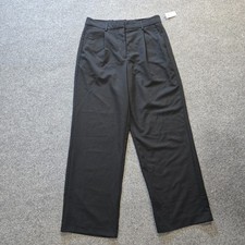 Old Navy Pants Womens Size Large Black Wide Leg Pleated High Rise Capsule Career