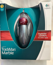 Logitech TrackMan Marble Mouse USB Wired Trac...