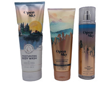 Bath  Body Works Open Sky Fine Fragrance Mist Body Wash Body Cream 3 Piece