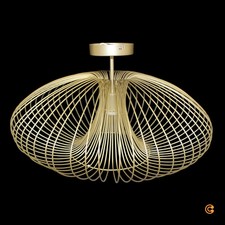 FABAS LUCE Deckenleuchte Lampe Fassa gold edelmatt Metall Ø 60 cm Möbel Leuchte