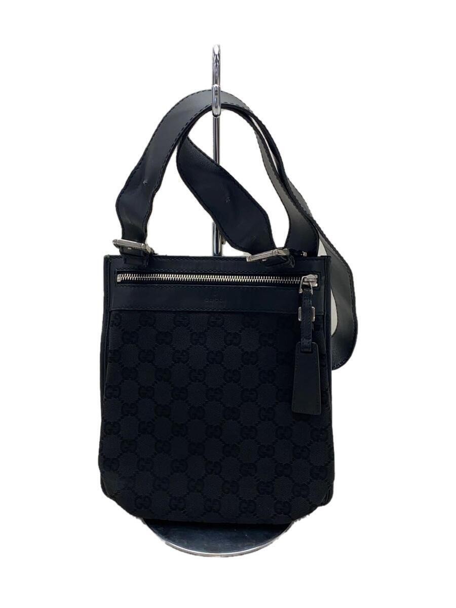 GUCCI Beige Canvas Shoulder Bag with Leather Trim 92562