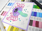 ACEO 2.5X3.5 Original Art Card Acrylic Painting Whimsy Mushroom Fairy Fruit — photo 2