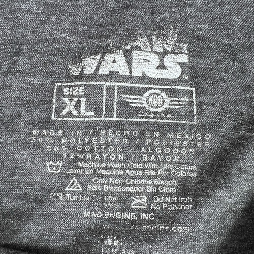 Star Wars Mens T Shirt Gray Size XL Dark Gray - Picture 3 of 8